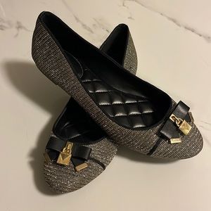 MICHAEL Michael Kors Alice Glitter Chain Ballet Flats Barely worn Size 9.5